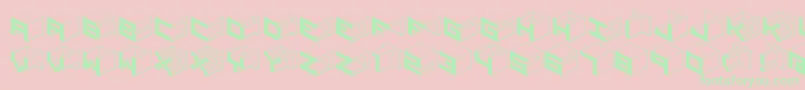 Qbicle1brkmk Font – Green Fonts on Pink Background