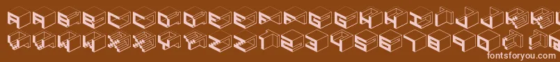 Шрифт Qbicle1brkmk – розовые шрифты на коричневом фоне