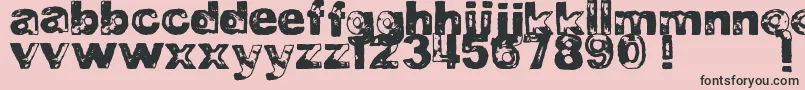 DjbBadStampJob1 Font – Black Fonts on Pink Background