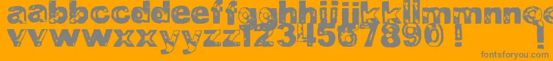 DjbBadStampJob1 Font – Gray Fonts on Orange Background