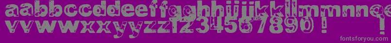 DjbBadStampJob1 Font – Gray Fonts on Purple Background