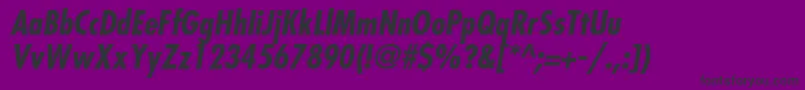 FavoritcondcBolditalic Font – Black Fonts on Purple Background