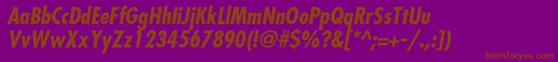 FavoritcondcBolditalic Font – Brown Fonts on Purple Background