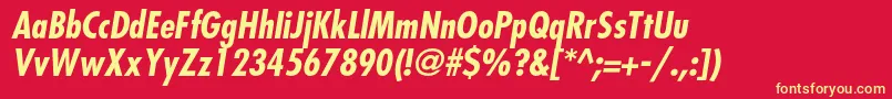 More about FavoritcondcBolditalic Font FavoritcondcBolditalic Font – Yellow Fonts on Red Background