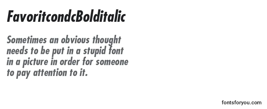 FavoritcondcBolditalic フォントのレビュー