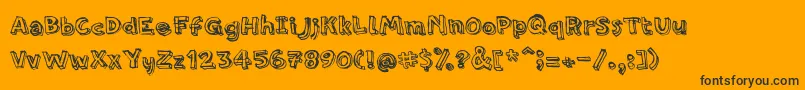 PfamateurRough Font – Black Fonts on Orange Background