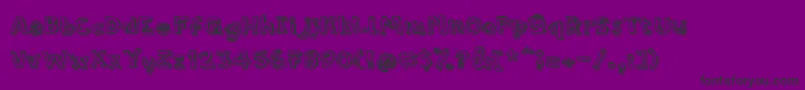 PfamateurRough Font – Black Fonts on Purple Background