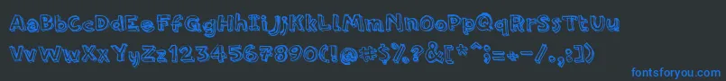 PfamateurRough Font – Blue Fonts on Black Background