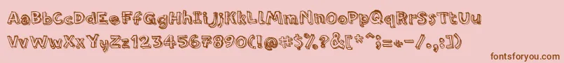 PfamateurRough Font – Brown Fonts on Pink Background