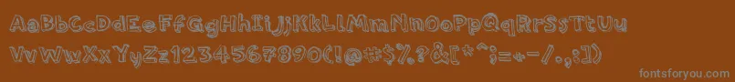 PfamateurRough Font – Gray Fonts on Brown Background