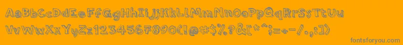 PfamateurRough Font – Gray Fonts on Orange Background