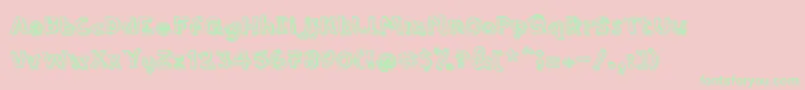 PfamateurRough Font – Green Fonts on Pink Background