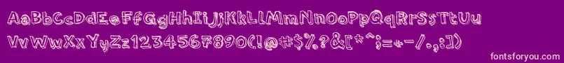 PfamateurRough Font – Pink Fonts on Purple Background
