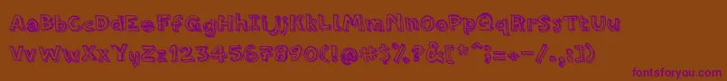 PfamateurRough Font – Purple Fonts on Brown Background