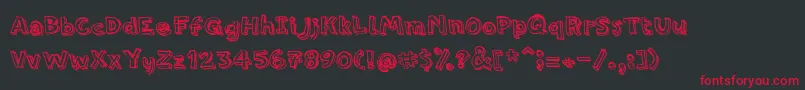 PfamateurRough Font – Red Fonts on Black Background