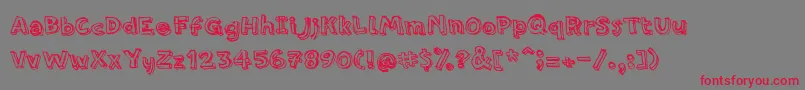 PfamateurRough Font – Red Fonts on Gray Background