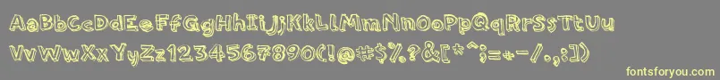 PfamateurRough Font – Yellow Fonts on Gray Background