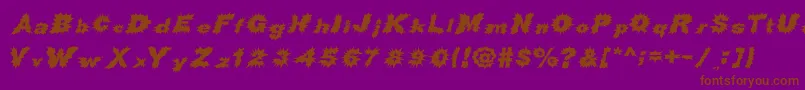 Czcionka ShockRockFont – brązowe czcionki na fioletowym tle