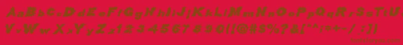 フォントShockRockFont – 赤い背景に茶色の文字