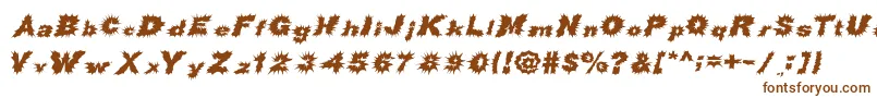 ShockRockFont-Schriftart – Braune Schriften auf weißem Hintergrund