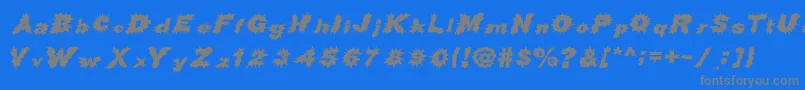 フォントShockRockFont – 青い背景に灰色の文字