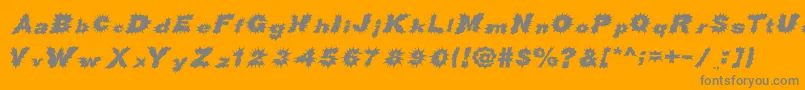 ShockRockFont Font – Gray Fonts on Orange Background