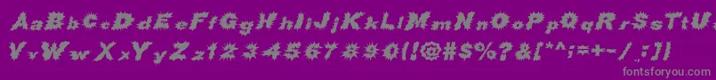 ShockRockFont Font – Gray Fonts on Purple Background