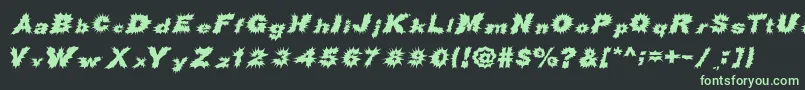 ShockRockFont Font – Green Fonts on Black Background