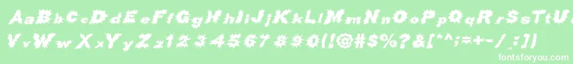 ShockRockFont Font – White Fonts on Green Background