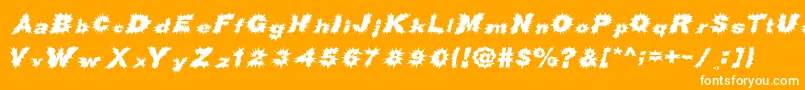 ShockRockFont Font – White Fonts on Orange Background