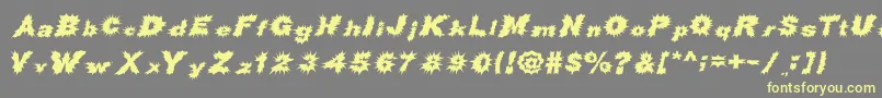 ShockRockFont Font – Yellow Fonts on Gray Background