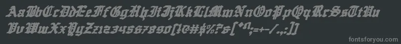 フォントQuestknighti – 黒い背景に灰色の文字