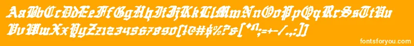 Questknighti Font – White Fonts on Orange Background