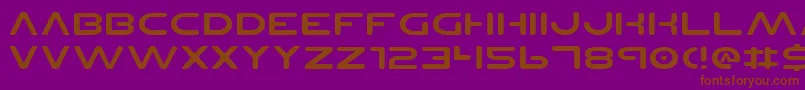 Planetnsv2e Font – Brown Fonts on Purple Background