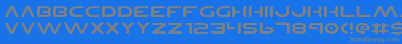 Planetnsv2e Font – Gray Fonts on Blue Background