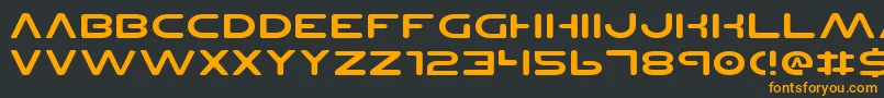 Planetnsv2e Font – Orange Fonts on Black Background