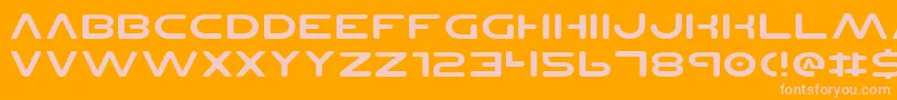 フォントPlanetnsv2e – オレンジの背景にピンクのフォント