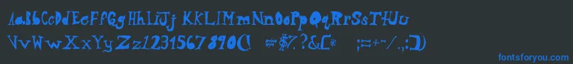 NeighborsYard Font – Blue Fonts on Black Background