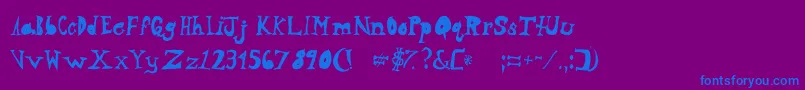 NeighborsYard Font – Blue Fonts on Purple Background