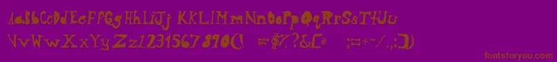 NeighborsYard Font – Brown Fonts on Purple Background