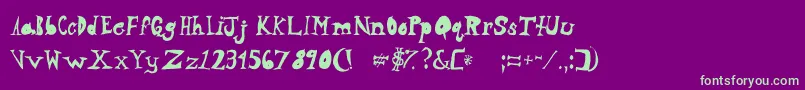 NeighborsYard Font – Green Fonts on Purple Background