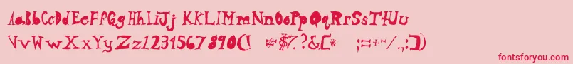 NeighborsYard Font – Red Fonts on Pink Background