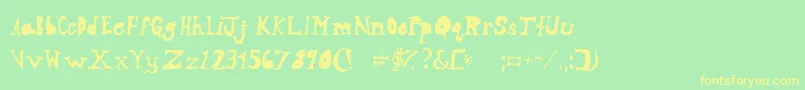 NeighborsYard Font – Yellow Fonts on Green Background