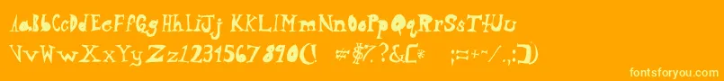 NeighborsYard Font – Yellow Fonts on Orange Background