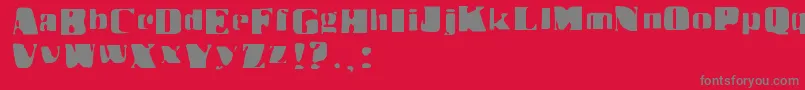 Dr.Benway Font – Gray Fonts on Red Background
