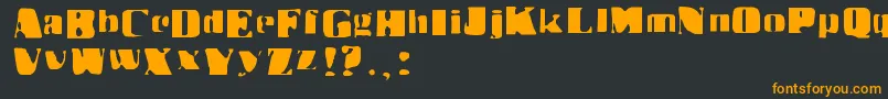 Dr.Benway Font – Orange Fonts on Black Background