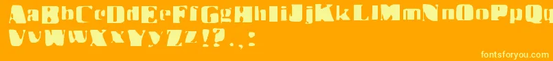 フォントDr.Benway – オレンジの背景に黄色の文字