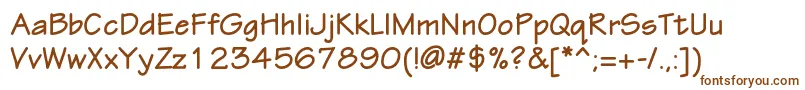 EskiztwocBold Font – Brown Fonts on White Background