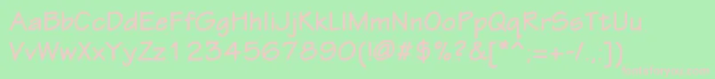 EskiztwocBold Font – Pink Fonts on Green Background