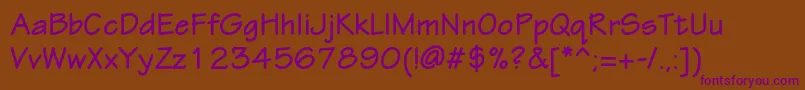 EskiztwocBold Font – Purple Fonts on Brown Background